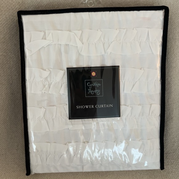Cynthia Rowley Other - New Cynthia Rowley Shower Curtain 72x72 Shabby Chic White Ruffle Polyester NIP